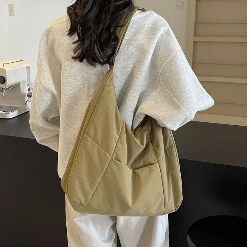 Spacious Shoulder Bag with Front Pockets