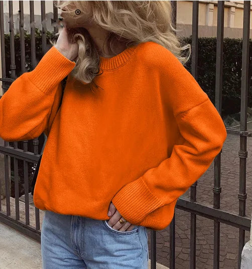Comfortable Ladies Crew Neck Sweater