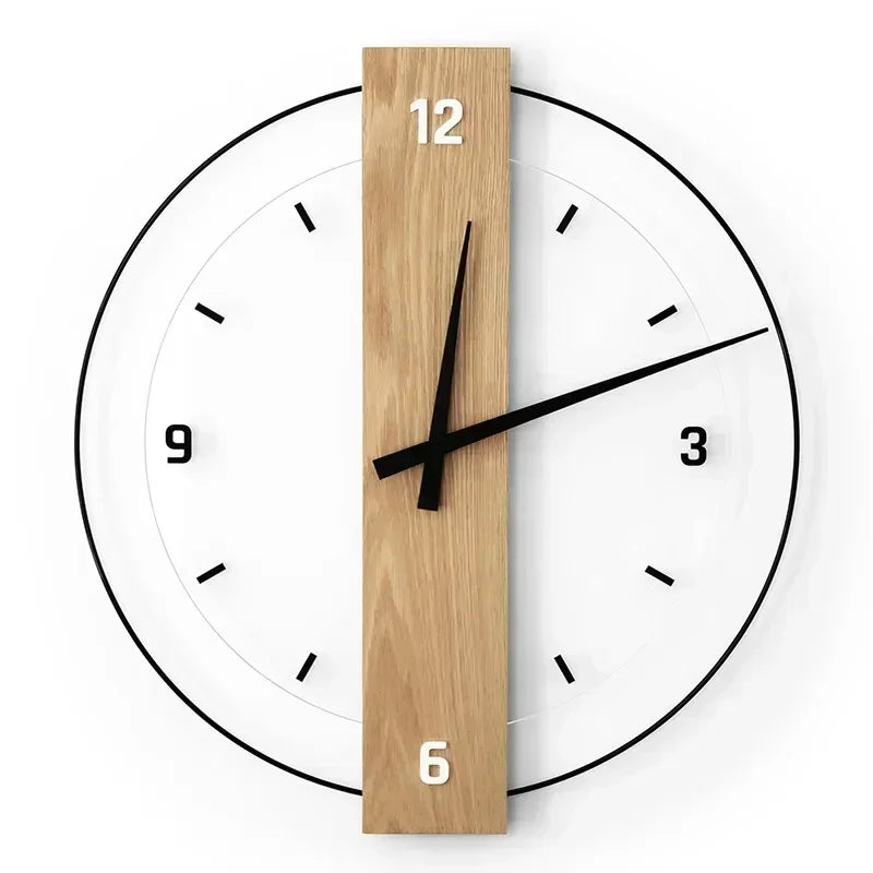 Charming Natural Wood Clock with Elegant Design