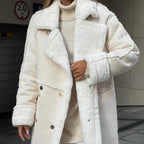Women's Chic Oversized Lapel Button-Up Winter Coat