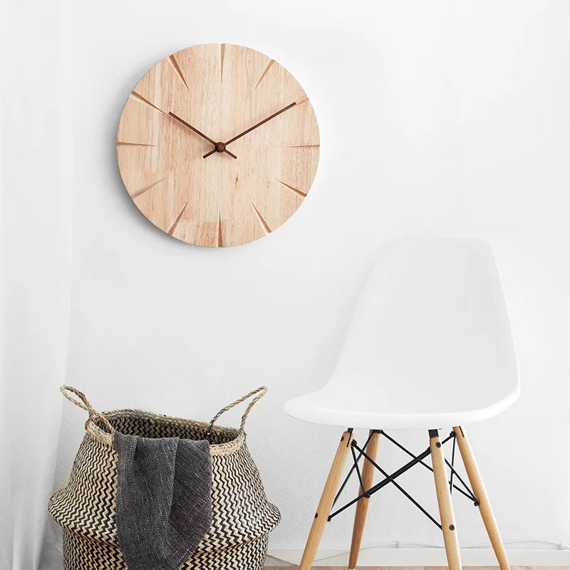 Scandinavian-Style Elegant Wooden Clock