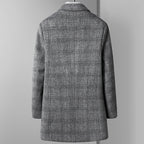 Men's Regular Fit Grey Winter Trench Coat