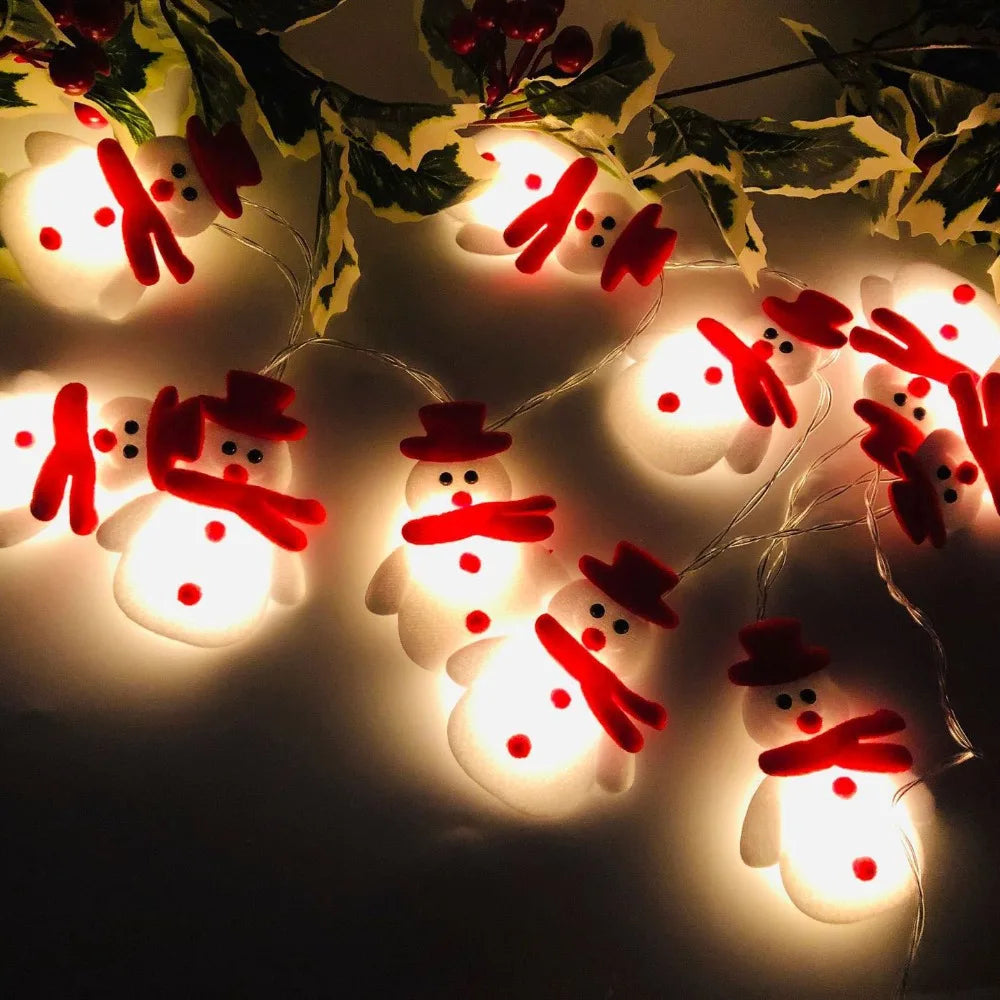 Winter Wonderland Christmas Decorative Chain Featuring Snowman Figurines