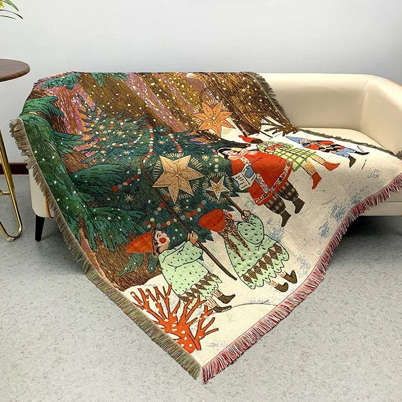 Nutcracker and Stars Christmas Blanket