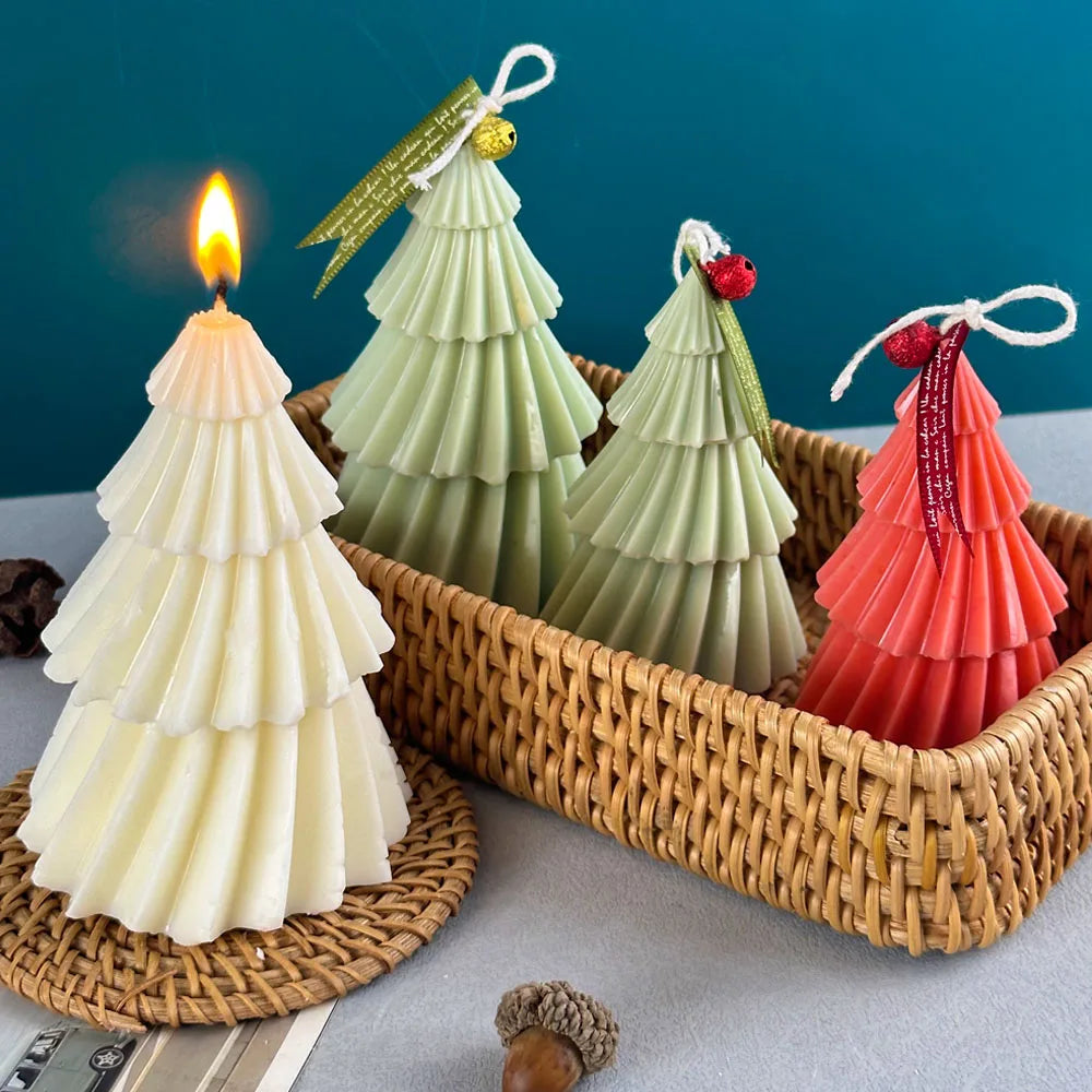 DIY Christmas Tree Candle for Festive Home Decor