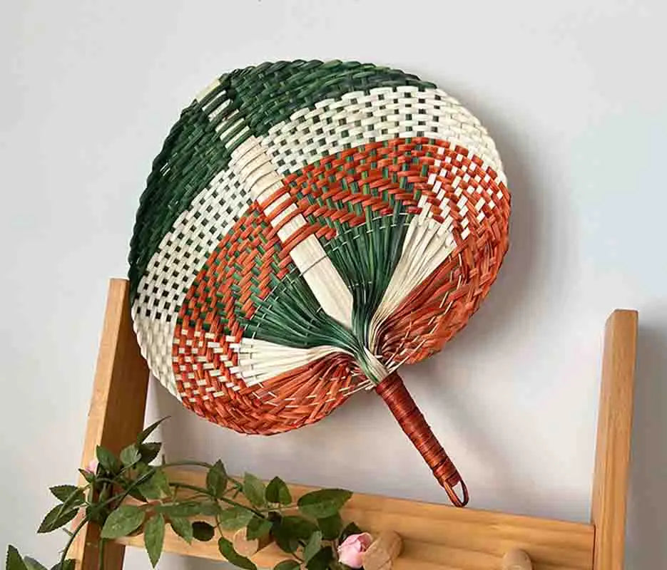 Artisan Bamboo Heart-Shaped Fan