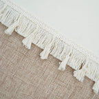 Patterned Beige Boho Throw Pillow