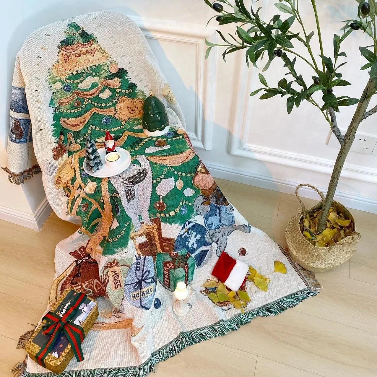 Nutcracker and Stars Christmas Blanket