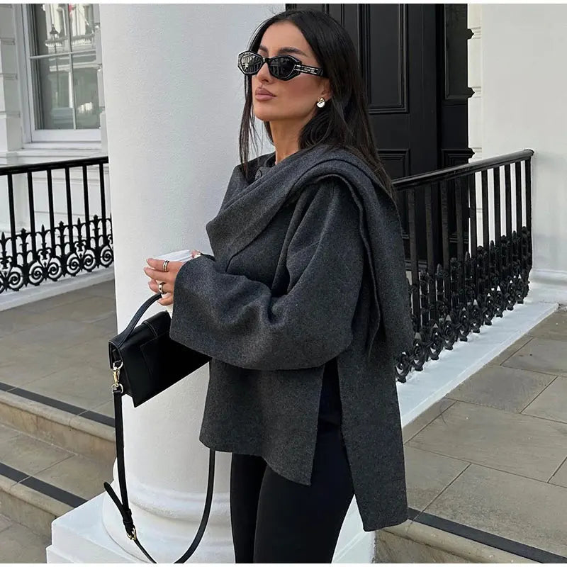 Elara Oversized Wool Coat - Luxurious Comfort