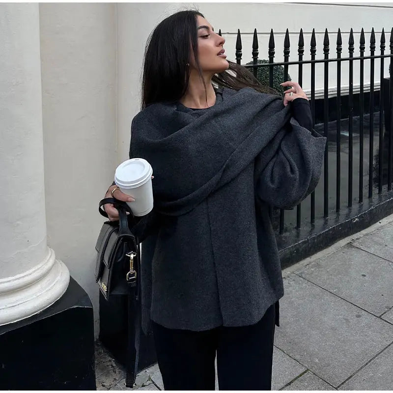 Elara Oversized Wool Coat - Luxurious Comfort