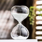Artistic Glass Hourglass - Stylish Timepiece Decor