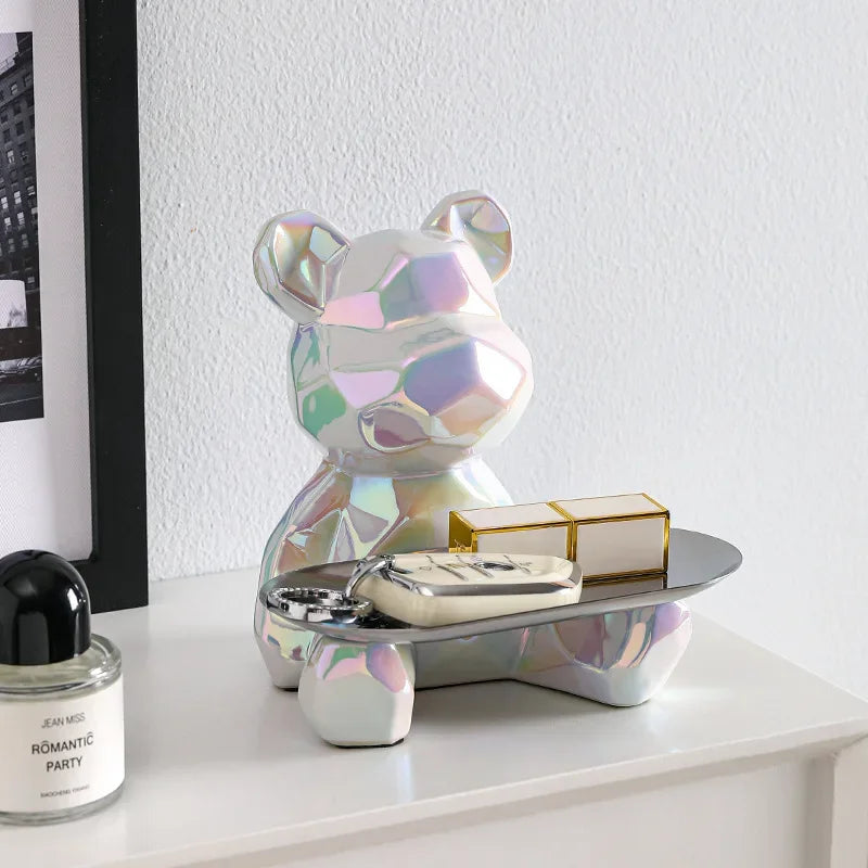 Elegant Geometric Bear - Stylish Storage and Organization