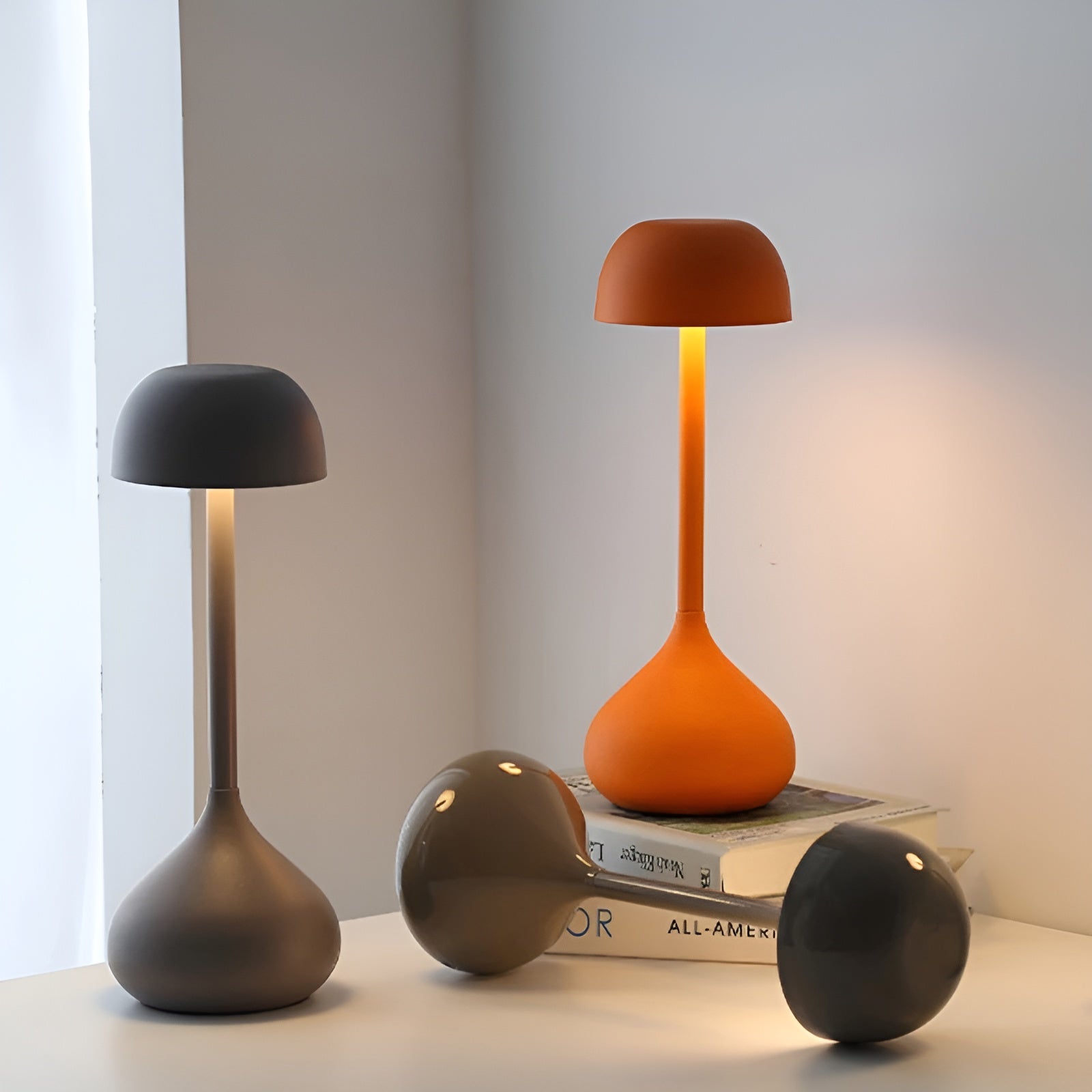 GlowMush Wireless Dimmable Mushroom Table Lamp