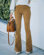Selena - Women's High-Waisted Flare Trousers - Perfect for Summer