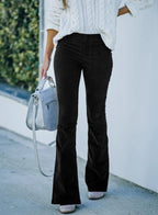 Selena - Women's High-Waisted Flare Trousers - Perfect for Summer