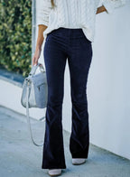 Selena - Women's High-Waisted Flare Trousers - Perfect for Summer