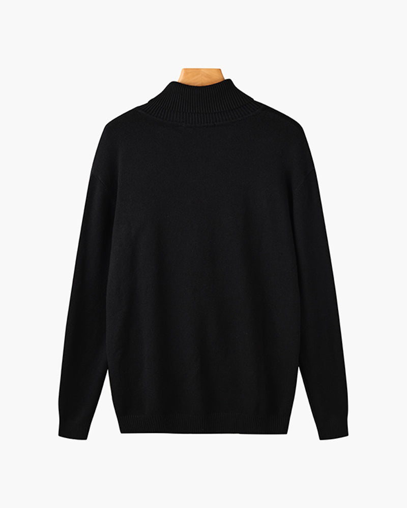 JANGSAN Merino Wool Turtle Neck Sweater