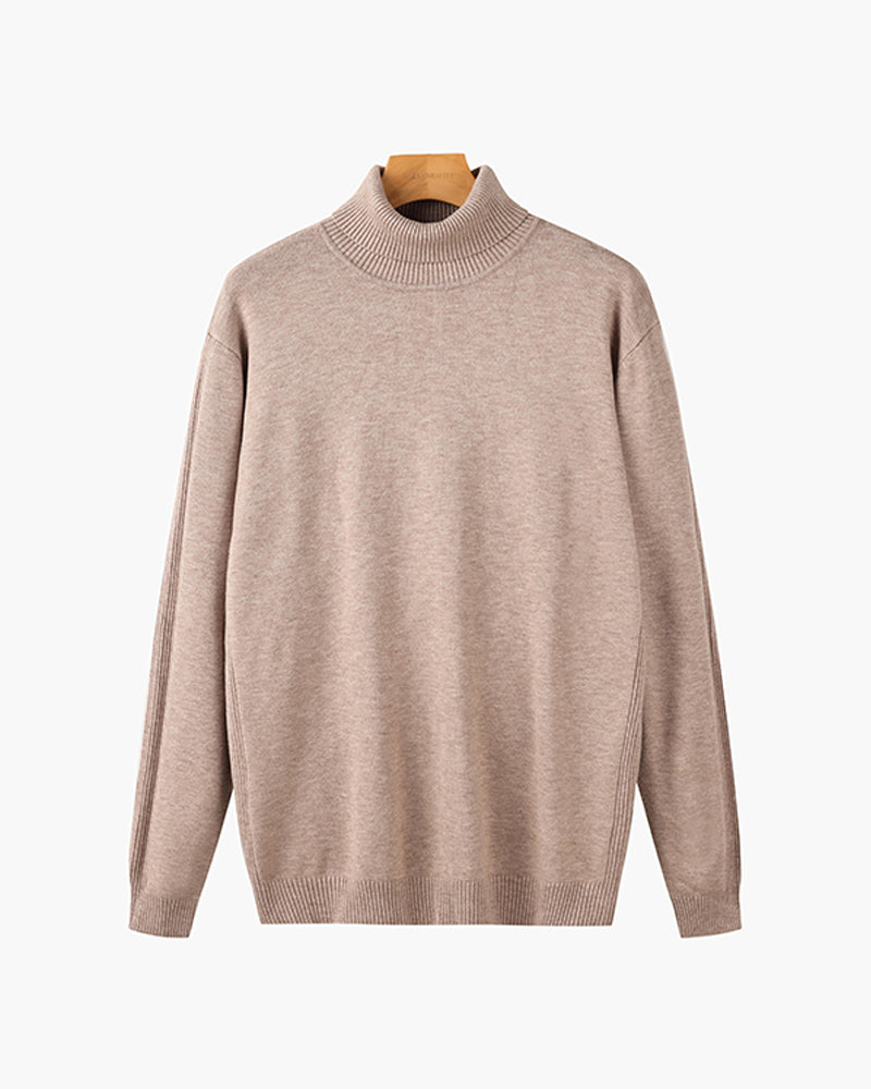 JANGSAN Merino Wool Turtle Neck Sweater