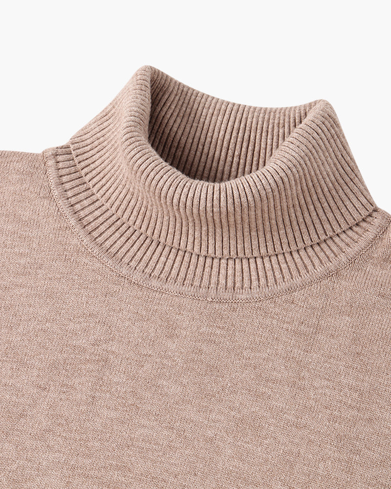 JANGSAN Merino Wool Turtle Neck Sweater
