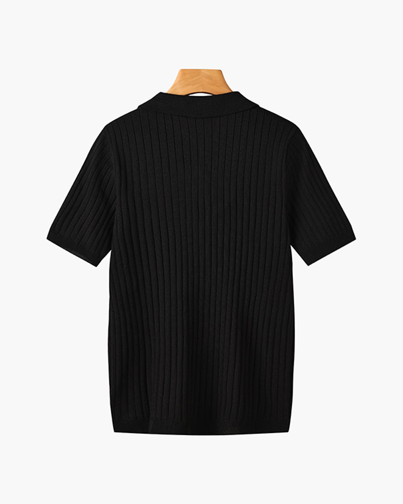 GIMCHEON Knit Polo Top