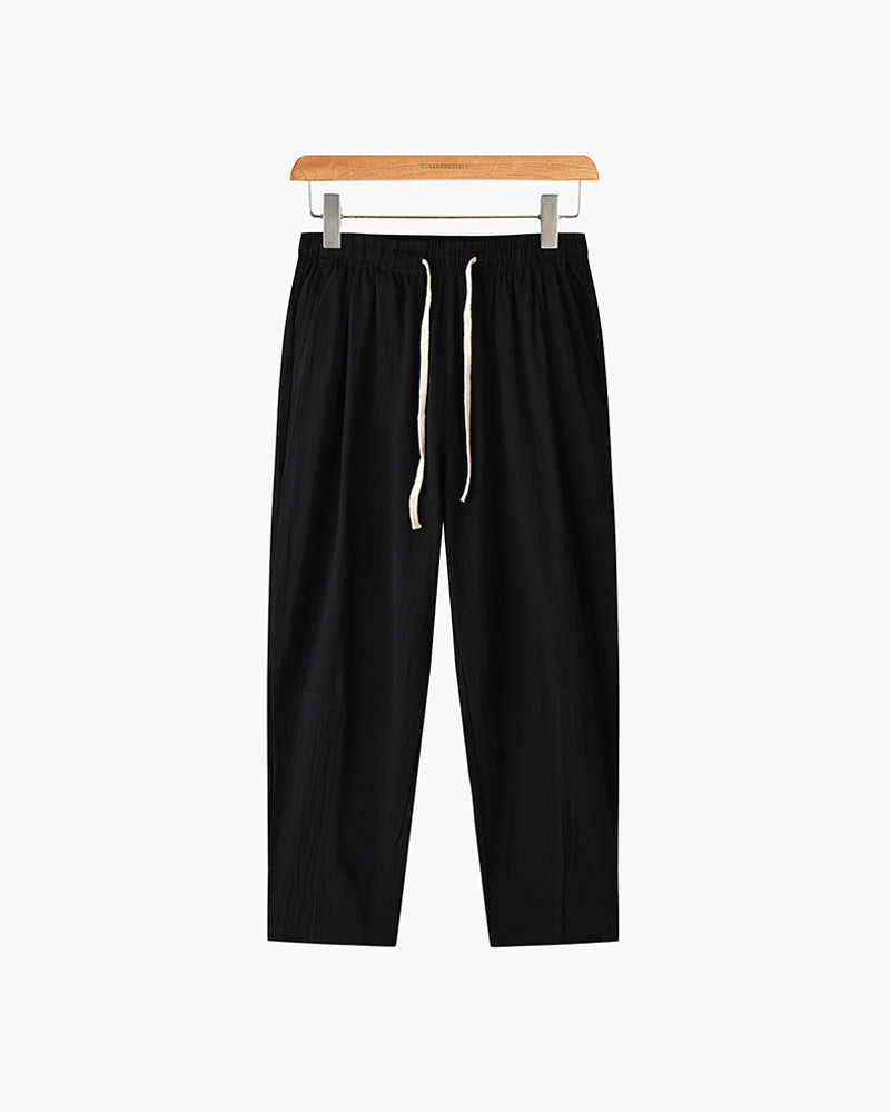 JEJU Relaxed Linen Wide-Leg Pants