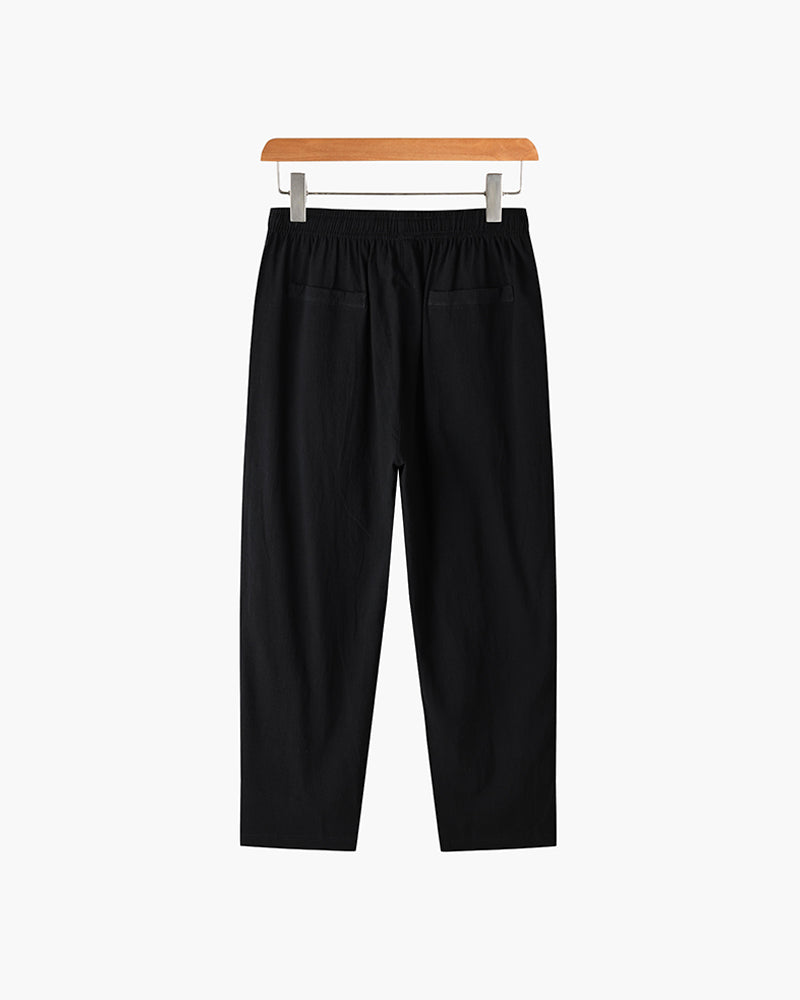 JEJU Relaxed Linen Wide-Leg Pants