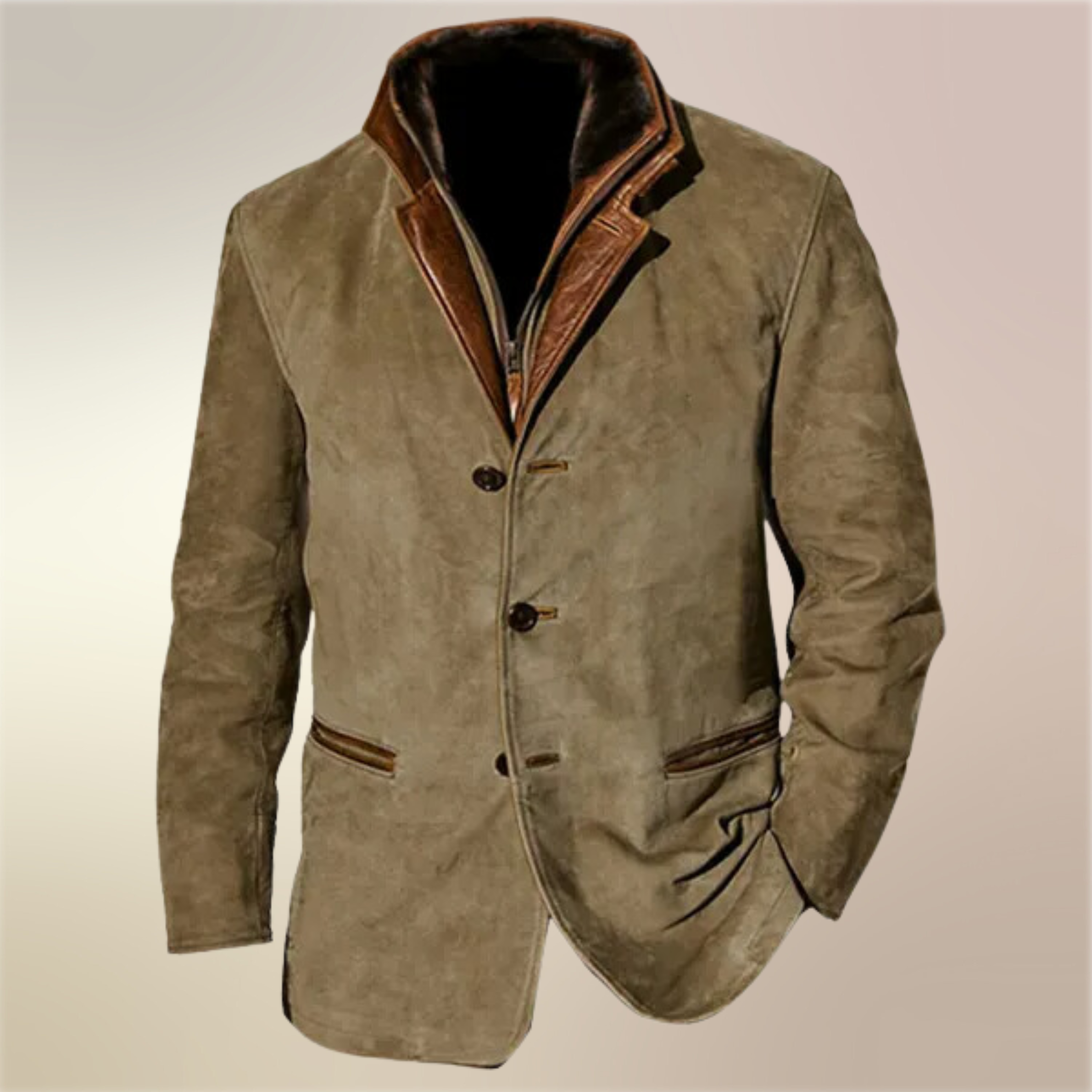 FLORIS | Classic Men's Coat with Button Closure - Vintage Design