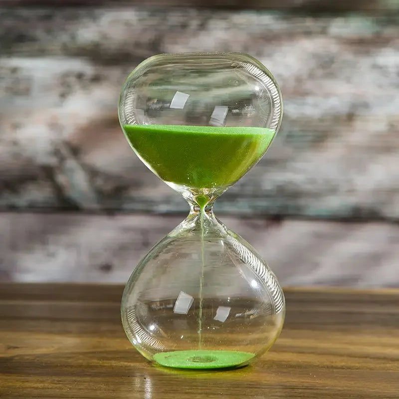 Artistic Glass Hourglass - Stylish Timepiece Decor