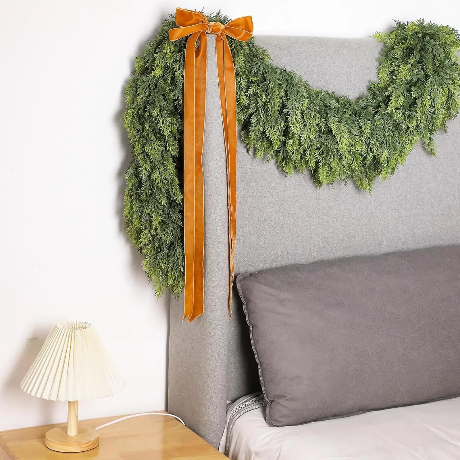 Winter-Themed Green Cypress Branch Christmas Garland