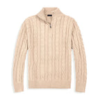 Men's Jumper – Cable Knit with Half Zip