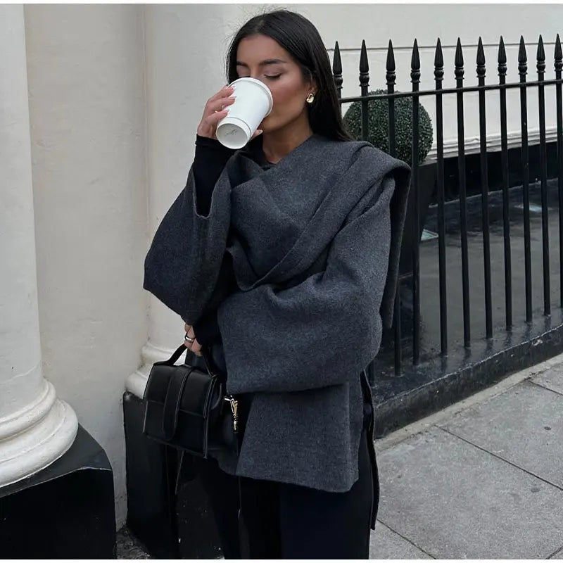 Elara Oversized Wool Coat - Luxurious Comfort