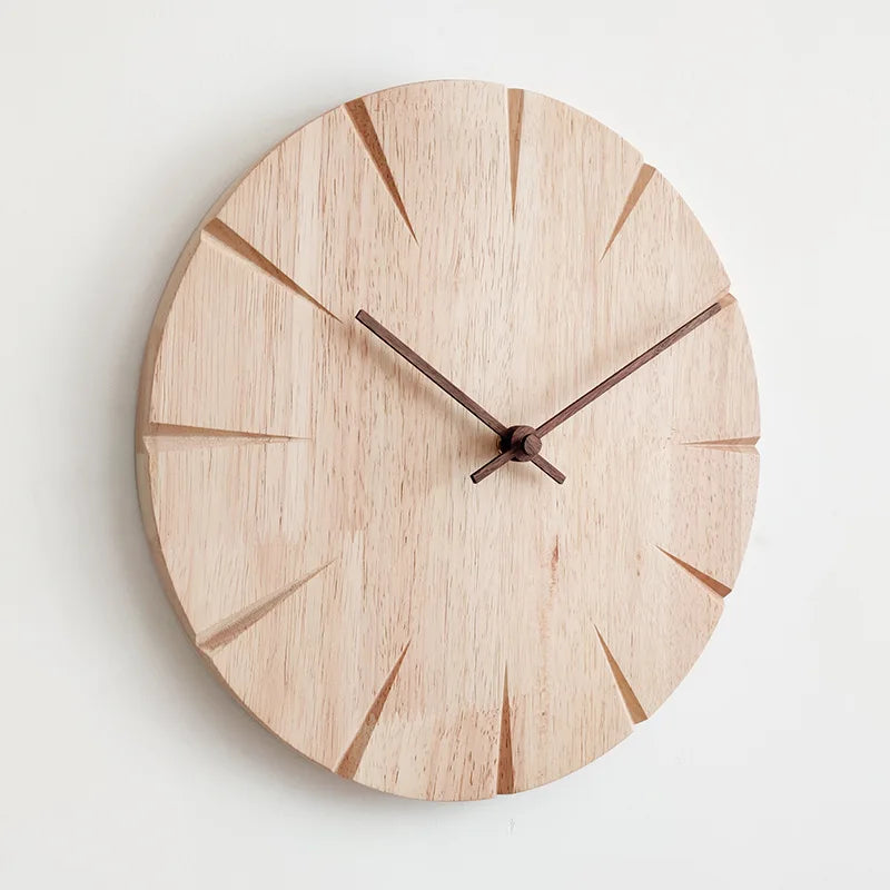 Scandinavian-Style Elegant Wooden Clock