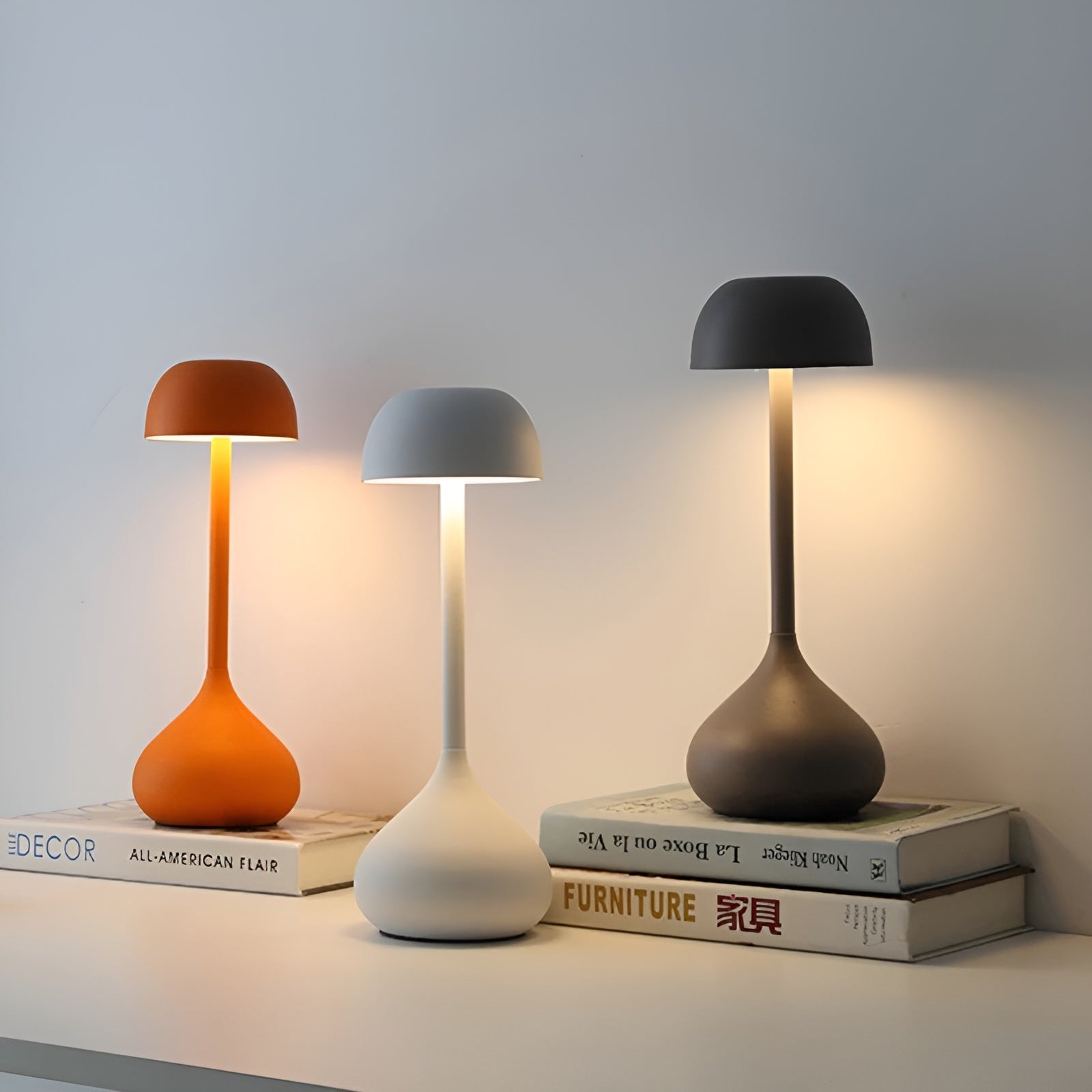 GlowMush Wireless Dimmable Mushroom Table Lamp