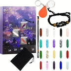 24-Day Crystal Discovery Advent Calendar Featuring Authentic Stones