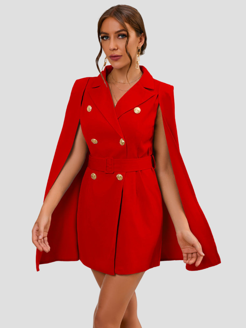 Aurora - Chic Cape Blazer Dress