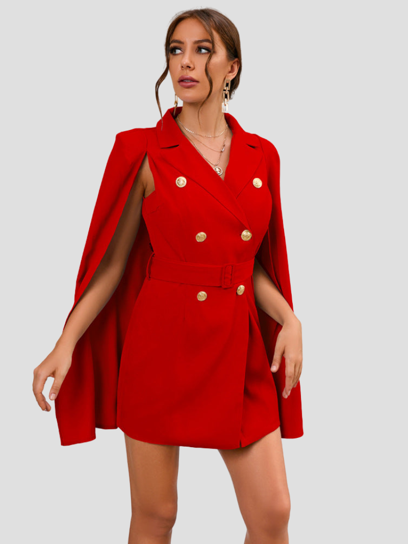 Aurora - Chic Cape Blazer Dress