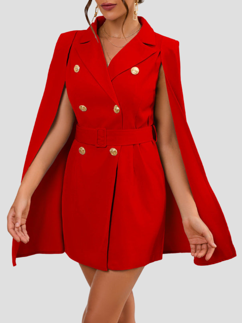 Aurora - Chic Cape Blazer Dress