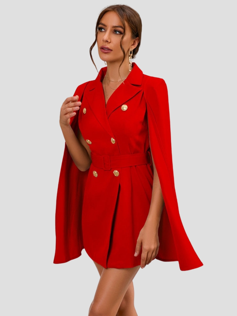 Aurora - Chic Cape Blazer Dress