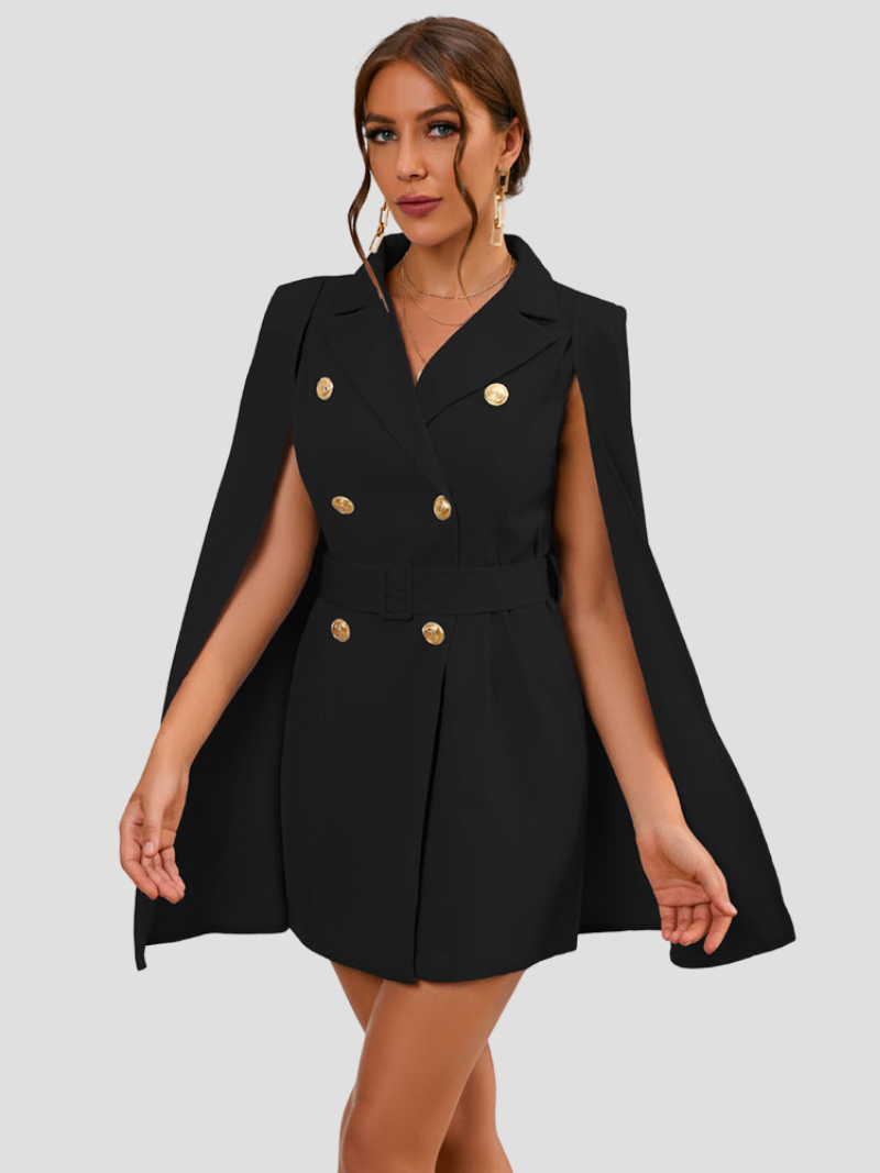 Aurora - Chic Cape Blazer Dress