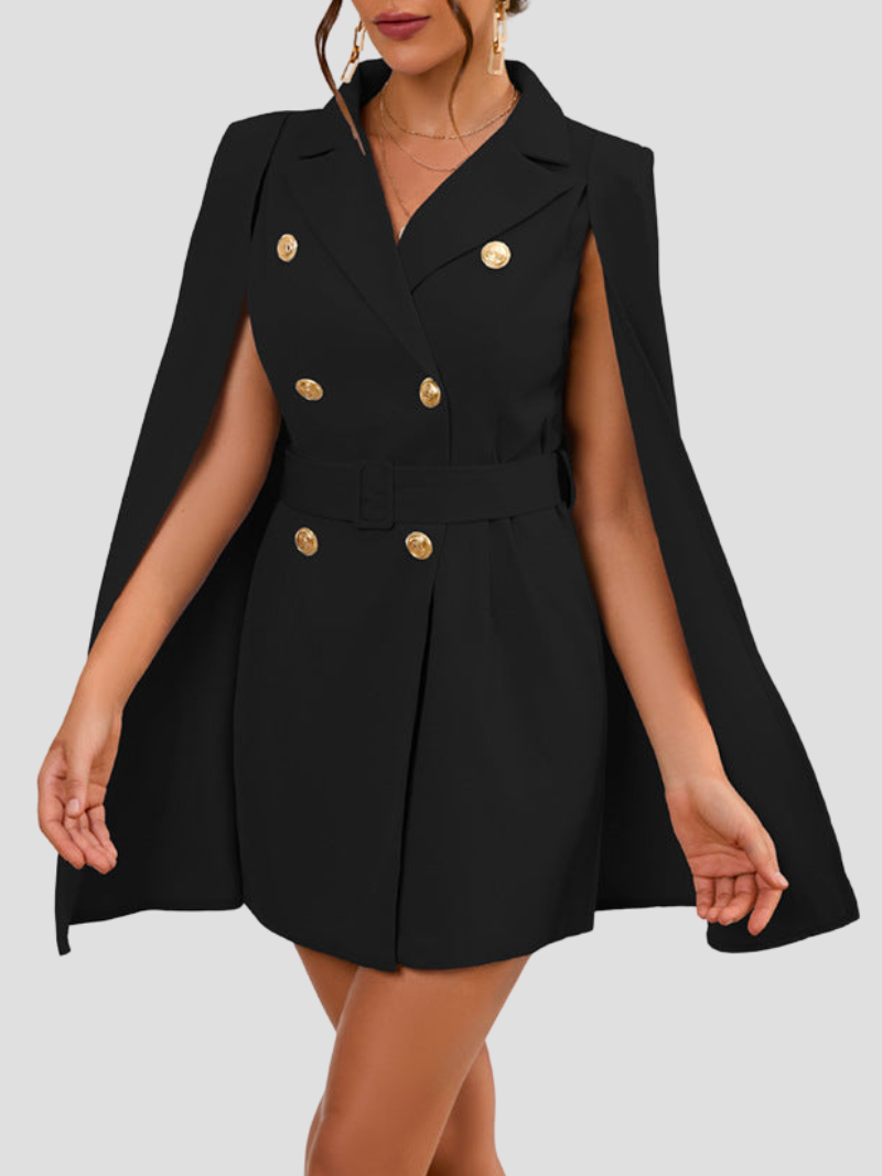 Aurora - Chic Cape Blazer Dress