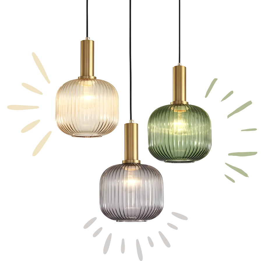 Vintage-Inspired ColorVibe Glass Pendant Light