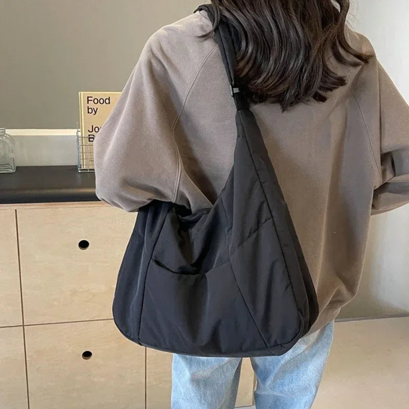 Spacious Shoulder Bag with Front Pockets