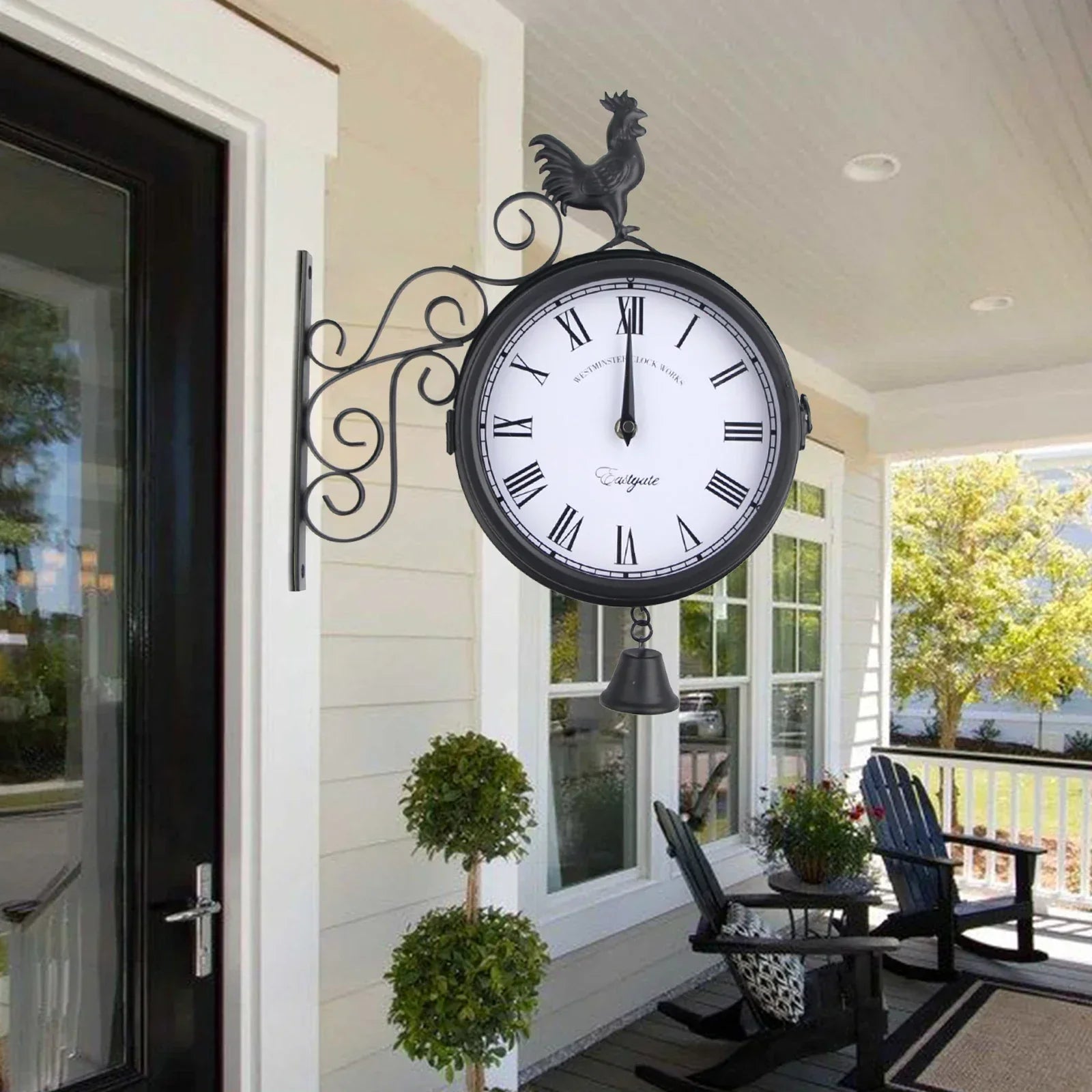 Dual-Sided Waterproof Wall Clock