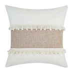 Patterned Beige Boho Throw Pillow