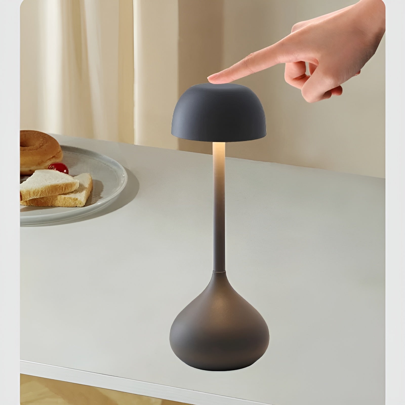 GlowMush Wireless Dimmable Mushroom Table Lamp