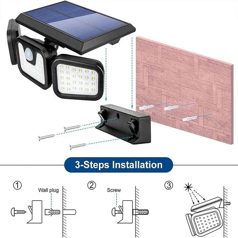 EcoBright Solar-Powered Wall Light