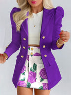 Naomi - Chic 2-Piece Blazer and Skirt Ensemble