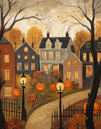 Halloween Poster Collection Featuring Pumpkins, Ghosts, and Cats — Autumn Wall Decor for Your Home