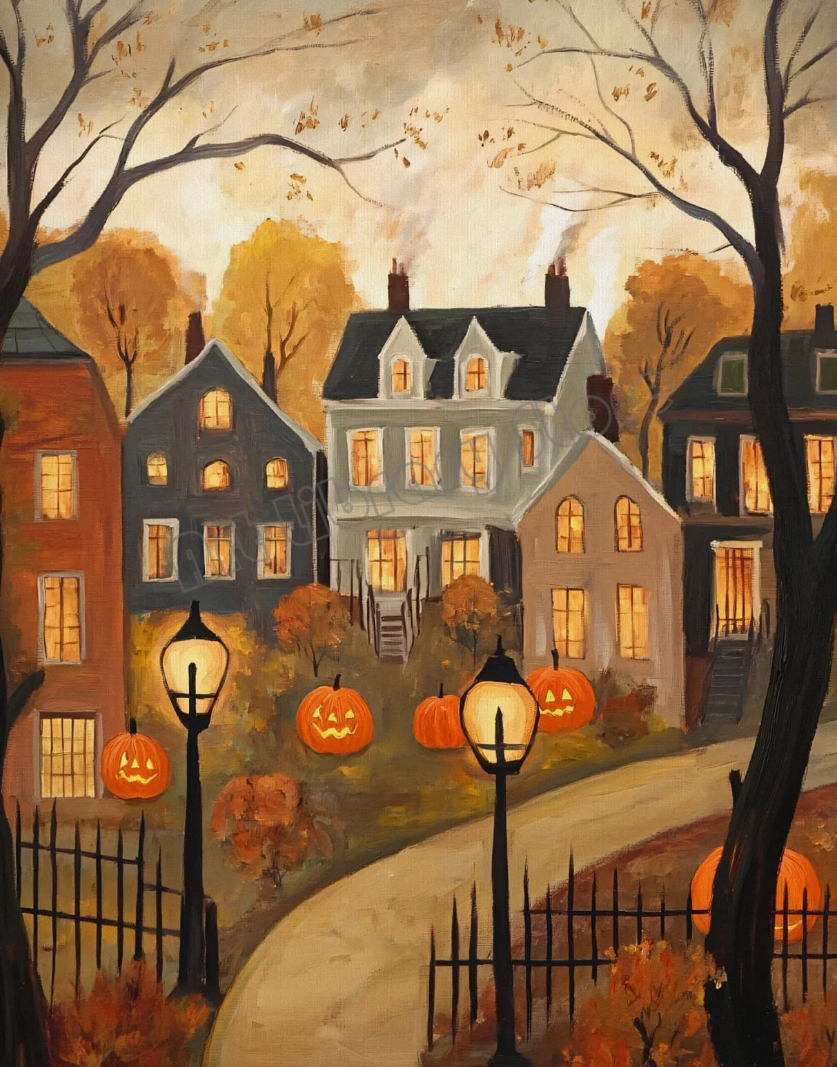 Halloween Poster Collection Featuring Pumpkins, Ghosts, and Cats — Autumn Wall Decor for Your Home