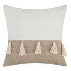 Patterned Beige Boho Throw Pillow
